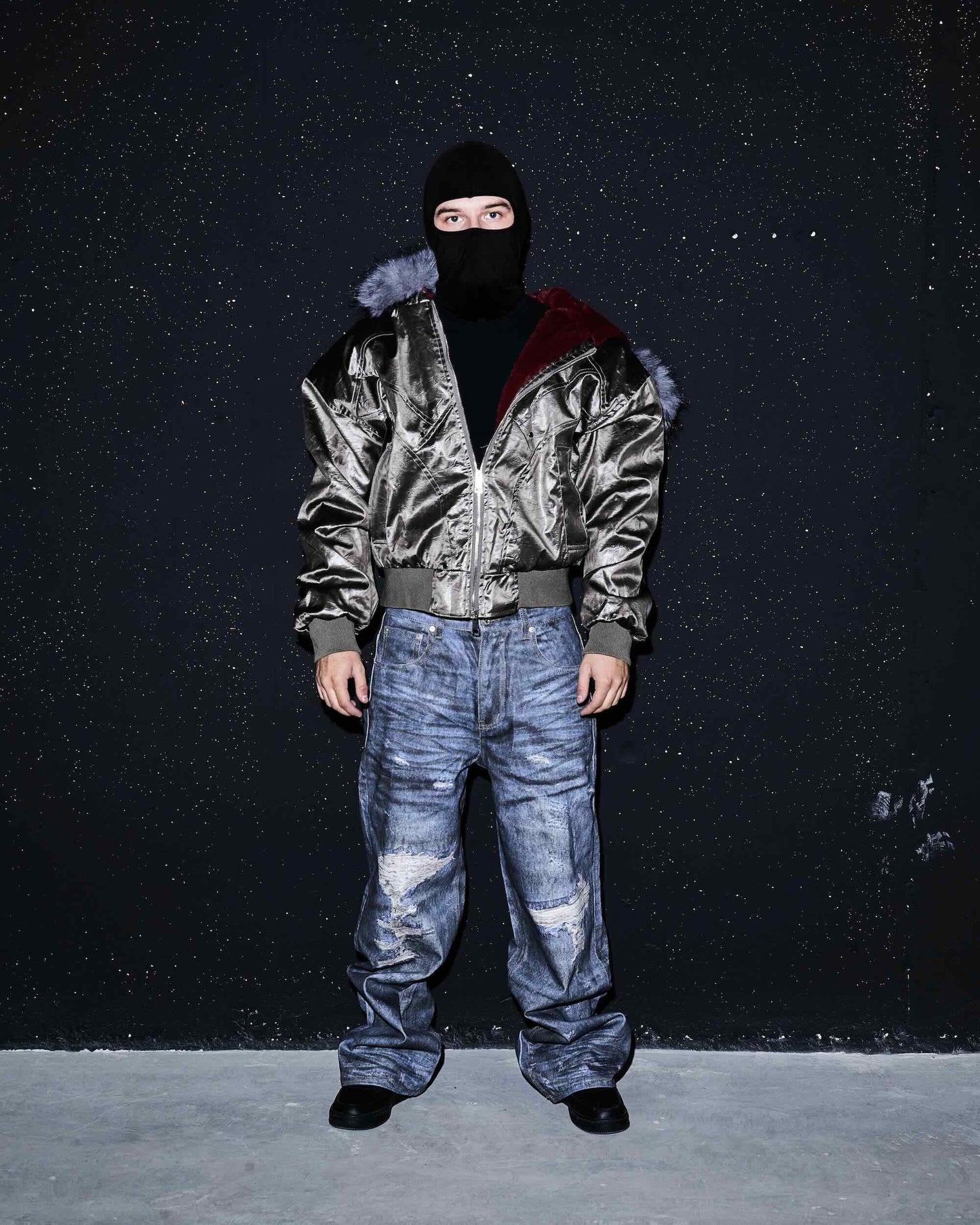 Illusion Zerrissene Baggy Jeans