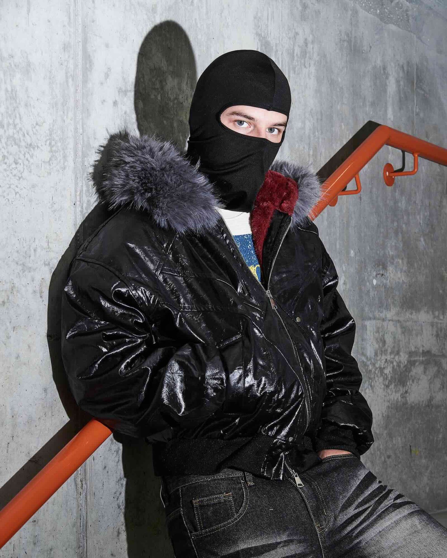 Schwarze Polar Jacke