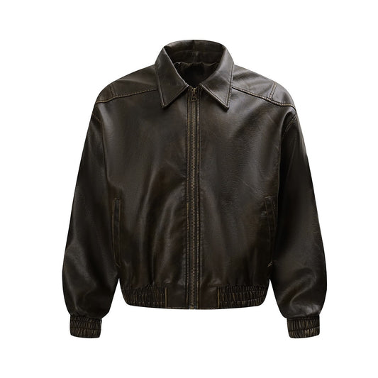 Braune Lederjacke