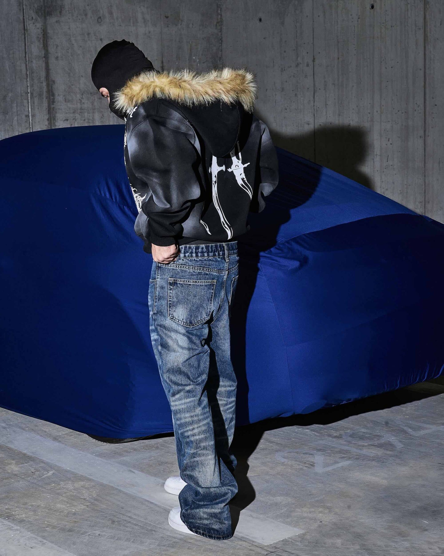 Geschnürte Baggy Jeans