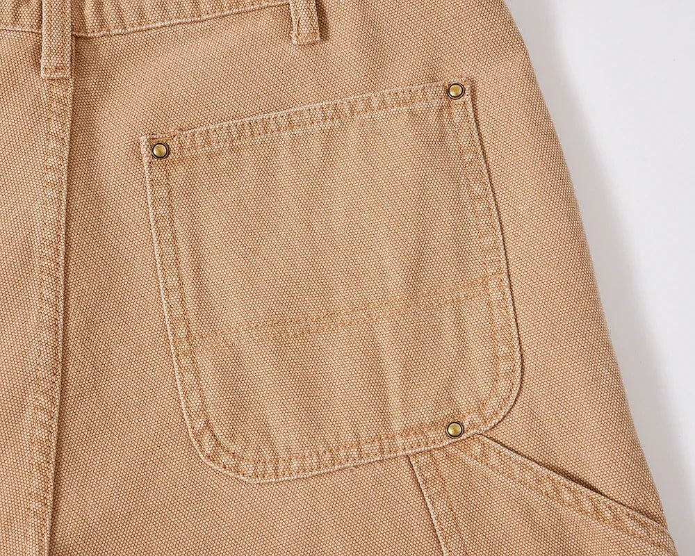 Karamellfarbene Shorts Jeans