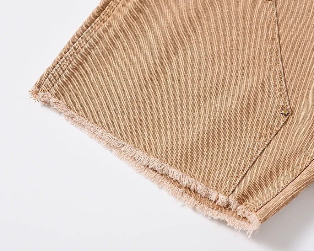 Karamellfarbene Shorts Jeans