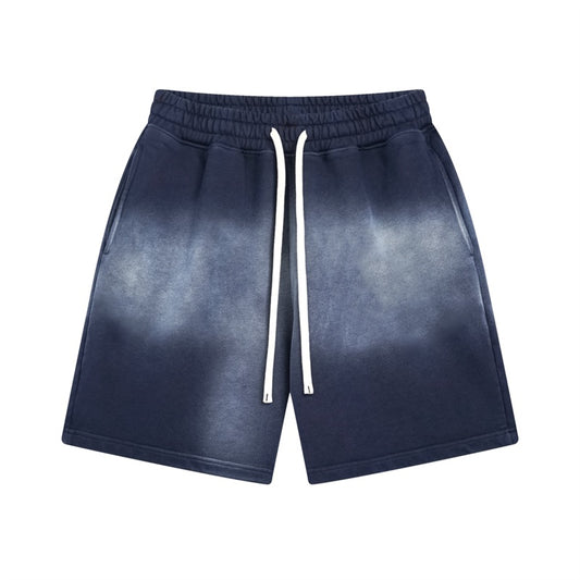 Gewaschene blaue Jogger-Shorts