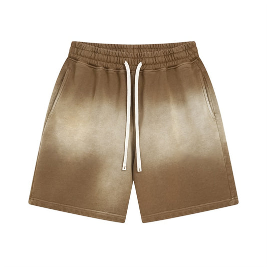 Gewaschene braune Jogger-Shorts