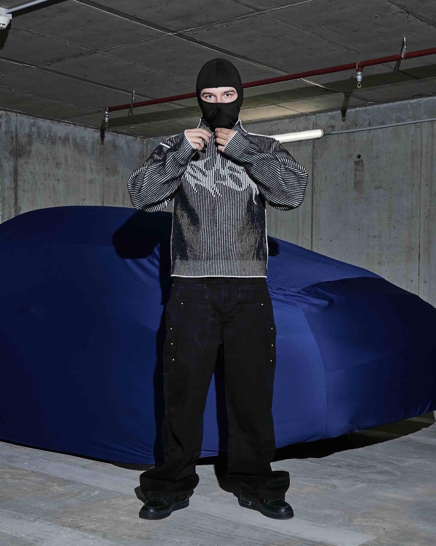 Black Rivet Baggy Jeans