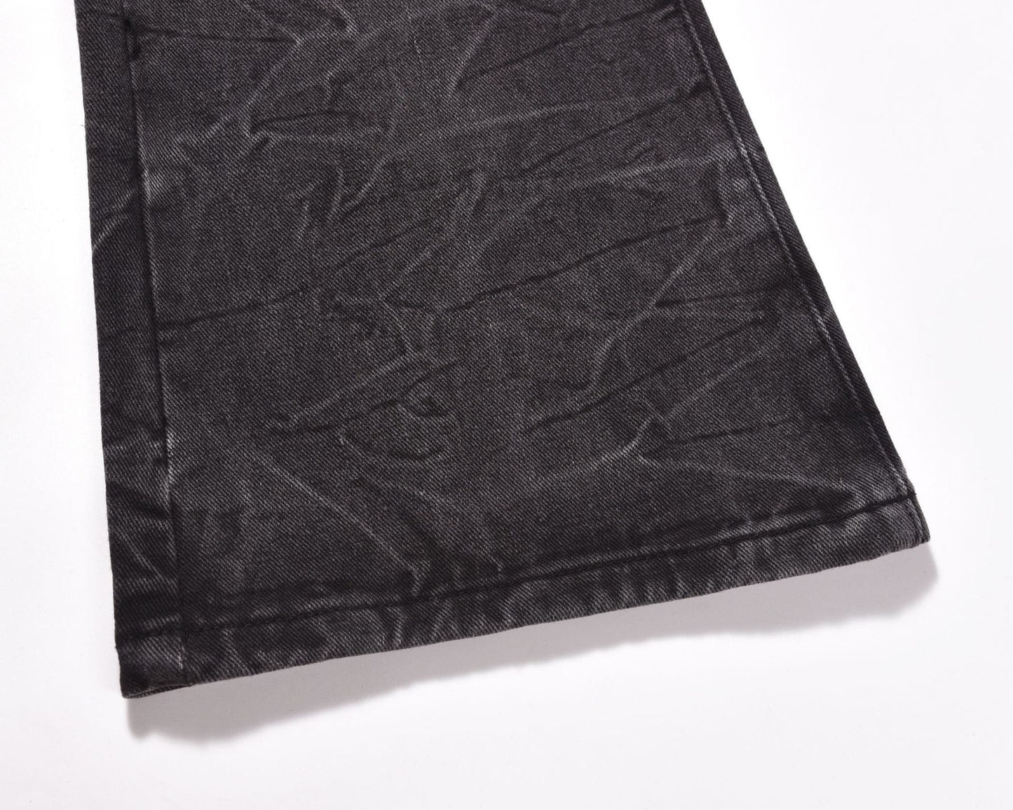 Crack Wash Flare Jeans