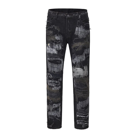 Distressed Black Jeans