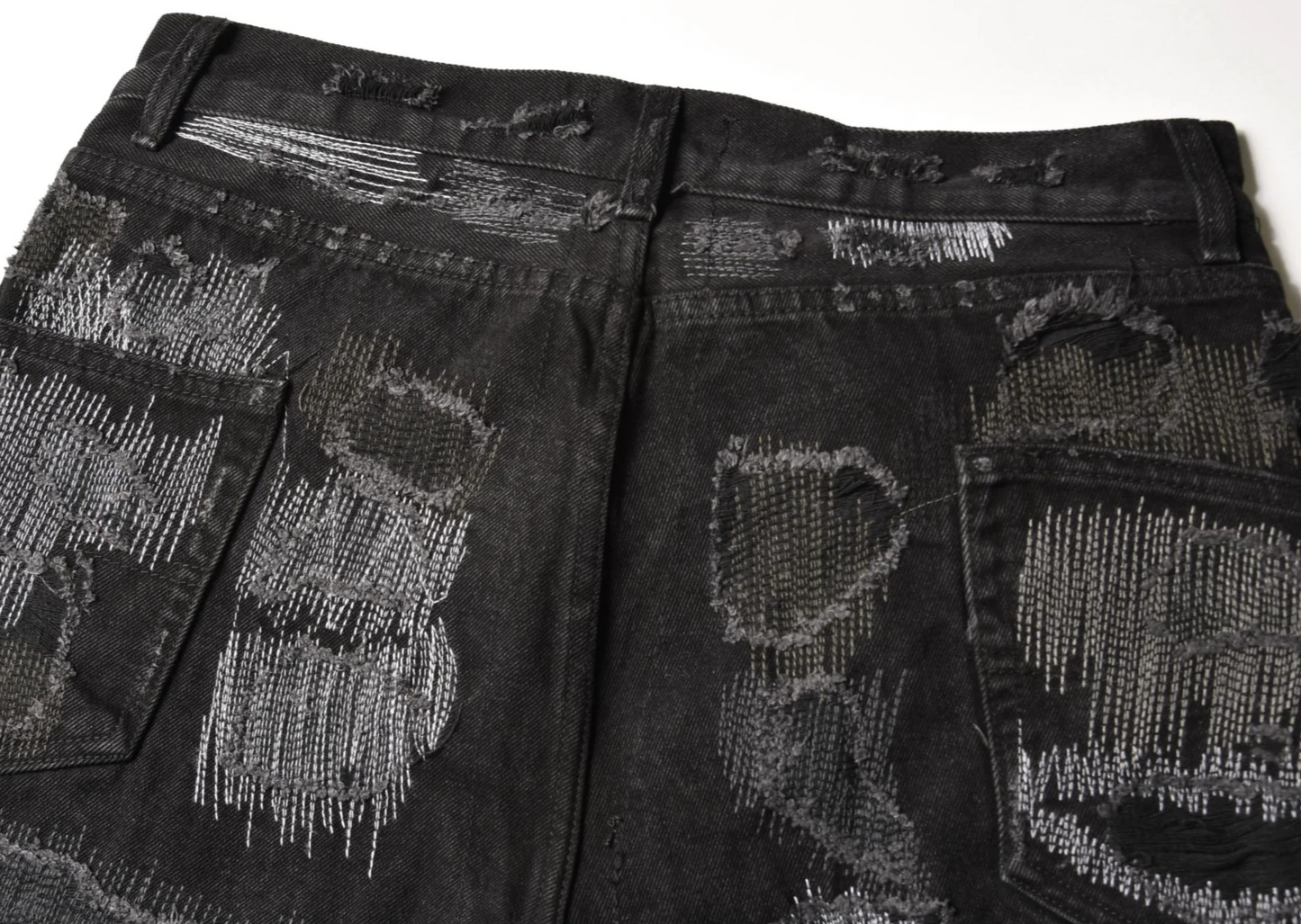 Distressed Black Jeans