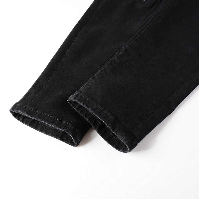 Grey Patch Jeans