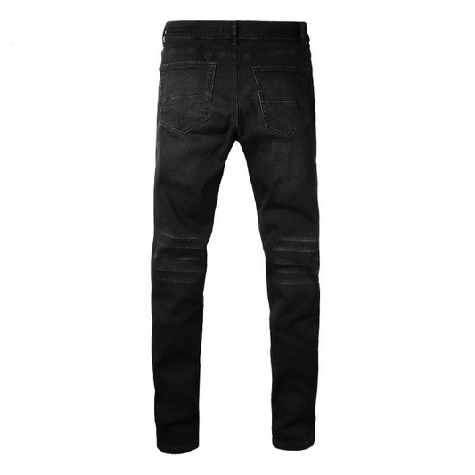 Grey Patch Jeans