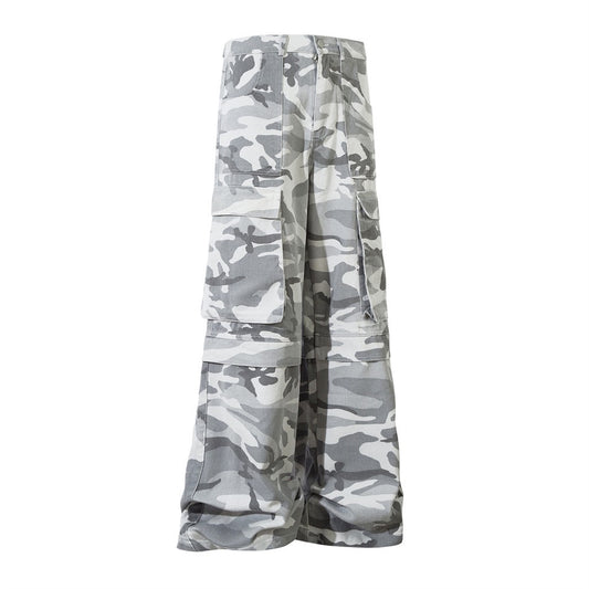 White Camo Baggy Jeans